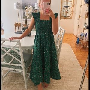 Hill House Home Ellie Nap Dress in Green Floral